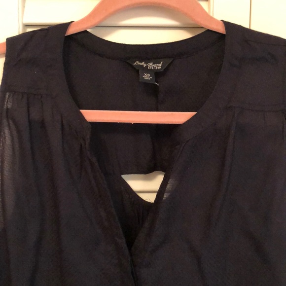 Lucky sleeveless top w/button V-neck - Picture 2 of 4